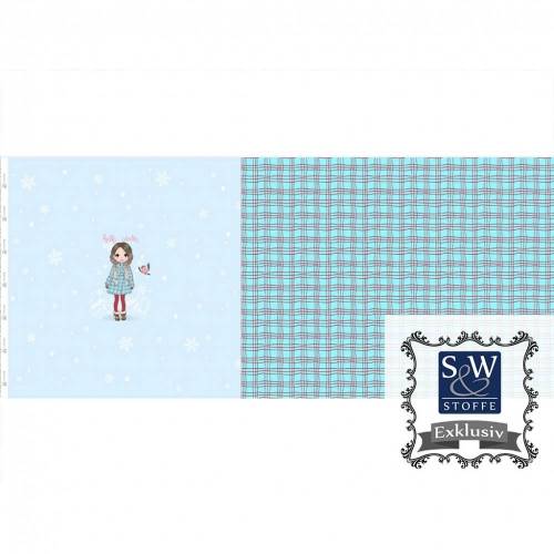 Baumwoll Jersey Digital Druck Winter Girl (Panel)