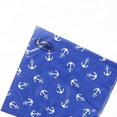 Anker Servietten blau weiß