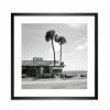 Clark's Corner - Meer, Strand und Palmen -  Kunstdruck Fineartprint Poster Vintage Art - schwarz weiß Fotografie - K Bild 3