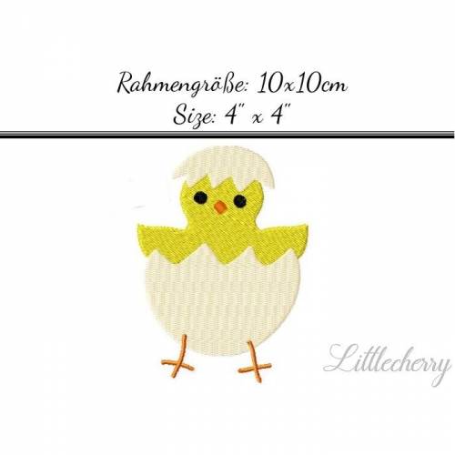 Stickdatei "Küken in Eierschale" 10x10