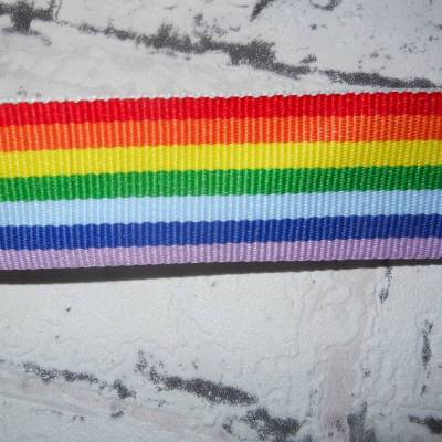 Regenbogen Ripsband 25 mm DOPPELSEITIG  – Bunte Borte zum Nähen und Basteln