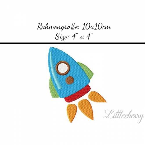 Stickdatei "Rakete no1" 10x10