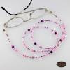 Brillenkette Damen Glasperlen rosa-pink-lila Bild 3
