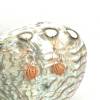 OHRRINGE mit doppelt gestrickter MINI-KUGEL aus Kupferdraht und WABEN-ELEMENT Bild 2