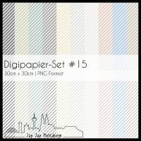 Digipapier Set #15 (diagonale Streifen) zum ausdrucken, plotten, scrappen, basteln und mehr Bild 1