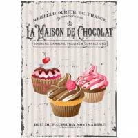 Bastelpapier - Decoupage-Papier - A4 - Softpapier - Vintage - Shabby - Cupcake - Chocolat - Patisserie - 12776 Bild 1