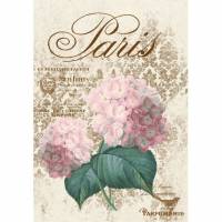 Bastelpapier - Decoupage-Papier - A4 - Softpapier - Vintage - Shabby - Hortensie - Hydrangea - Paris - 12741 Bild 1