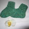 Baby Mützchen (KU bis 38 cm)  und Söckchen grün/maigrün/türkis meliert, ein Geschenk zur Geburt, Taufe....... Bild 3