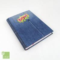 Notizbuch, POW, DIN A5, Jeans, Tagebuch, Ideenbuch, Recycling, 150 Blatt Bild 1