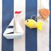 Schlüsselanhänger gehäkelt Fisch, 100 % Baumwolle, Rucksack, Autoschlüssel, maritim Bild 3