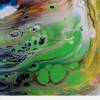 Acryl pouring art 30x30cm farbenfroh Bild 9