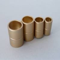 Magnetverschluss gold seidenglanz, Zylinder, Bohrung 6, 8, 10 oder 12 mm, Schmuckverschluß zum Einkleben Bild 1