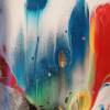 Acryl pouring art im Glasrahmen "colorful flowers" Bild 5