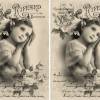 Bastelpapier - Decoupage-Papier - A4 - Softpapier - Vintage - Shabby - Girl - Mädchen - 12731 Bild 2