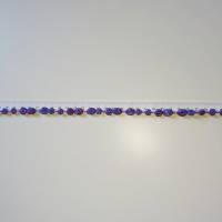 Glasperlenkette mit Blümchen und Blättern in Lila-Blau - Voll Hippie! Bild 6