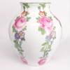 Bauchige weiße Porzellan Vase mit Blumenranken Bild 4