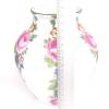 Bauchige weiße Porzellan Vase mit Blumenranken Bild 6