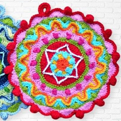 Häkelanleitung Topflappen Mandala