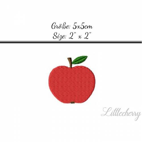 Stickdatei "Apfel" 5x5