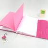 Tagebuch abschließbar, pink weiße Punkte, 150 Blatt, DIN A5, handgefertigt Bild 4