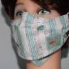 Waschbare Masken-Tasche grau türkis mit Rosen Mundschutz-Tasche Designer Masken-Etui mit Namen Monogramm Bild 5