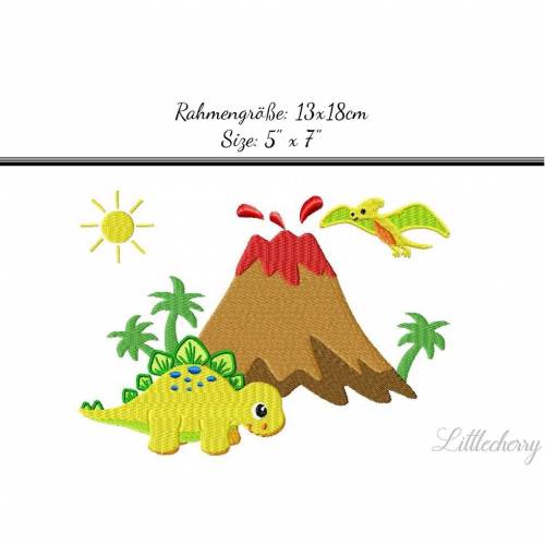 Stickdatei "Dinolandschaft" 13x18