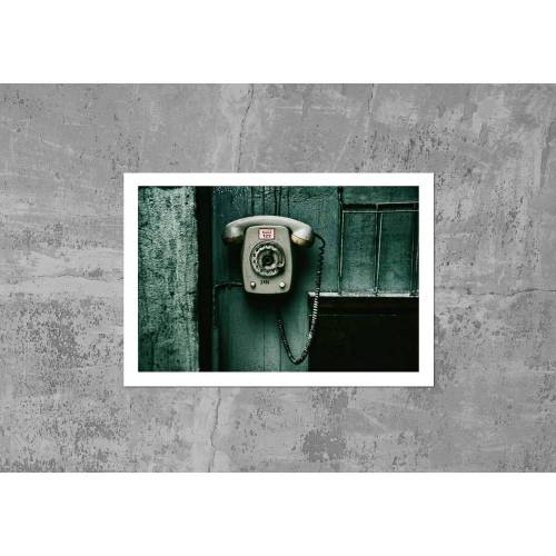 Telefon Werkstatt Wählscheibe Fotografie Fine Art Print 24x34 cm