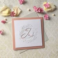 Hochzeit, Hochzeitskarte, Glückwunschkarte zur Hochzeit  13,5cmx13,5cm Perlmuttpapier Bild 1