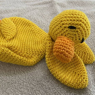 Häkelanleitung - Schmusetuch "Ente"