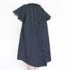 Kleid 104 / 110, dunkelblau gemustert, kurzärmlig, Upcycling Bild 3