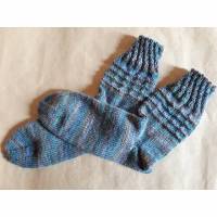 Socken handgestrickt aus dickem Garn in Größe 38/39 Sofasocken, dicke Socke Bild 2