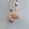 Lange Halskette rosa mit echten Muscheln zum Knoten Bild 10