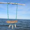 Holzschmuck Kette Treibholz mit Muscheln und bunten Glasperlen, maritimes Collier vom Meer Bild 7