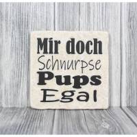 Fliese Deko Bild 'Schnurpse Pups Egal' Vintage Look 10x10cm Geschenk Geschenkidee Teenager Bild 1