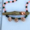Originelles Treibholz Collier mit Muscheln, Edelsteinen und Perlen, individuelle Halskette als Geschenkidee Bild 9