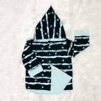 Baby Jacke Wendejacke Übergangsjacke "Glücksklee" Sommersweat Jersey Gr. 98 handmade Geschenk Einzelstück Unikat Bild 1