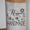 Papiersack - Paperbag "Happyness is Handmade" - zur Aufbewahrung und Dekoration Bild 2