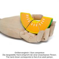 Honigmelone zum Schneiden, 2 Stück, Kaufladenzubehör aus Holz Bild 3
