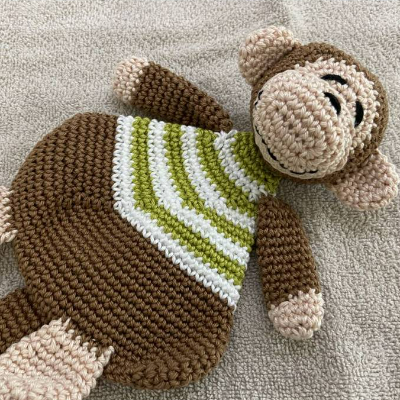 Häkelanleitung - Schmusetuch "Affe"