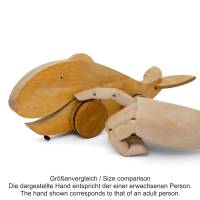 Ziehtier, Moby der Ziehwal aus Holz, Nachziehspielzeug Bild 2