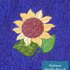 Handtuch, dunkelblau , 50x100 cm, mit "Sonnenblume" und nach Wunsch auch mit Namen Bild 2