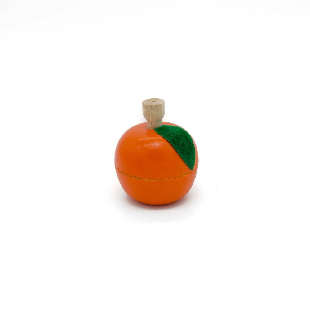 Orange zum Schneiden, 2 Stück, Kaufladenzubehör aus Holz Bild 1