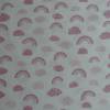 10,10 EUR/m Stoff Baumwolle Regenbogen, Wolken rosa / altrosa auf weiß Bild 5