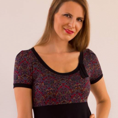 Kleid little Retro mit Schwarz