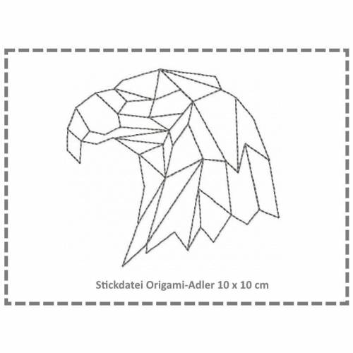 Stickdatei Origami Adler 10x10