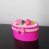 Geldgeschenk Box Geburtstag, oval, pink mit Deko Ring Bild 3