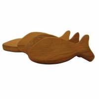 Kaufladenzubehör Fisch aus Holz, 2 Stück, Kinderküchenlebensmittel aus Holz Bild 1
