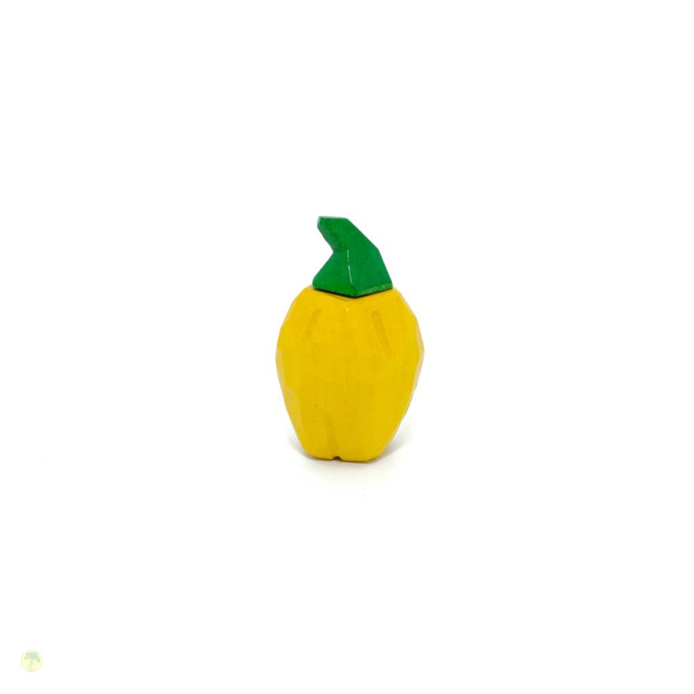 Gelbe Paprika, 2 Stück, handgeschnitzes Kaufladengemüse Bild 1