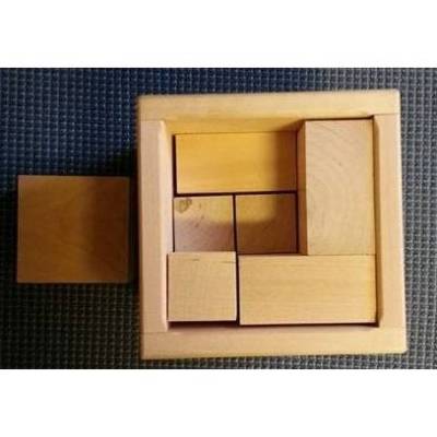 Puzzlewürfel aus Holz