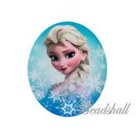 2 Bügelbilder original Disney Frozen Figur Elsa mit Schneeflocken Applikation Flicken Bild 1